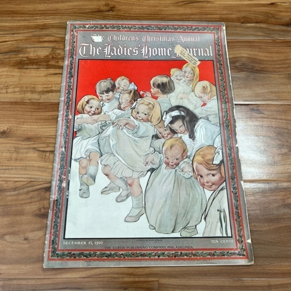 1910 DEC 15 LADIES' HOME‎ JOURNAL MAGAZINE - JESSIE WILCOX SMITH COVER